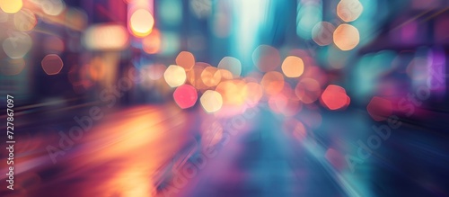 Blurred Street: Abstract Background with Blurred Street as a Mesmerizing Abstract Background