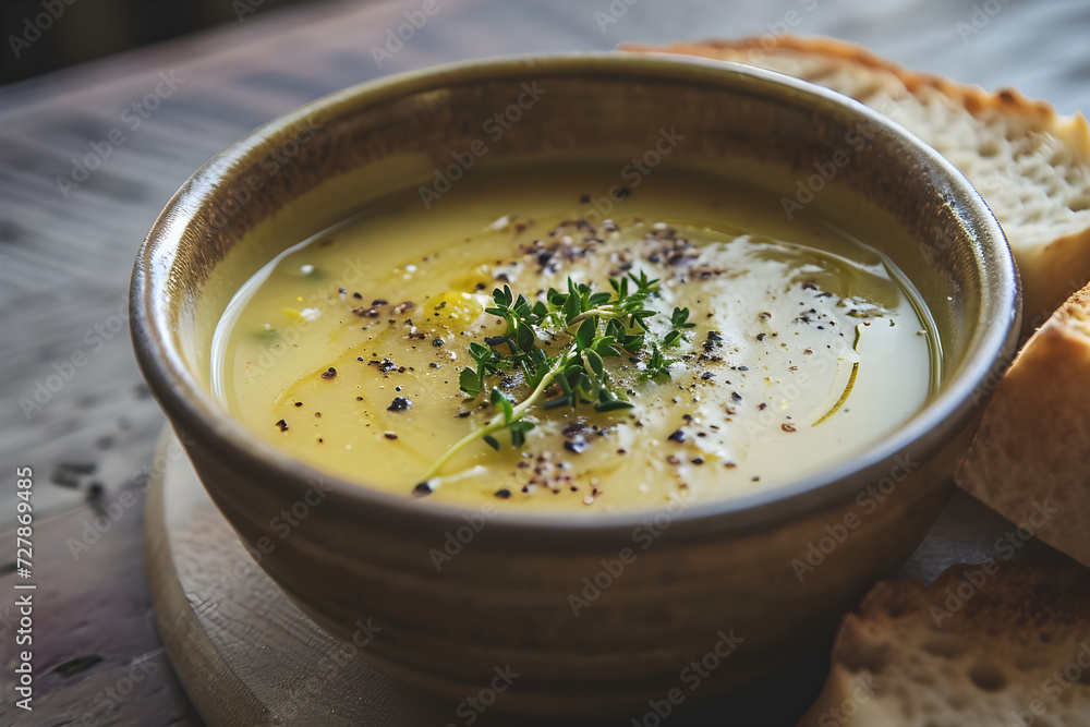 design for ad, restaurant, french hot soup in a bowl. hot European soup with pumpkin, carrot and onion, cheese. Plate with cream, parsley and dill. View from above, Modern kitchen. Cuisine. design for ad, restaurant, french hot soup in a bowl. hot European soup with pumpkin, carrot and onion, cheese. Plate with cream, parsley and dill. View from above, Modern kitchen. Cuisine.