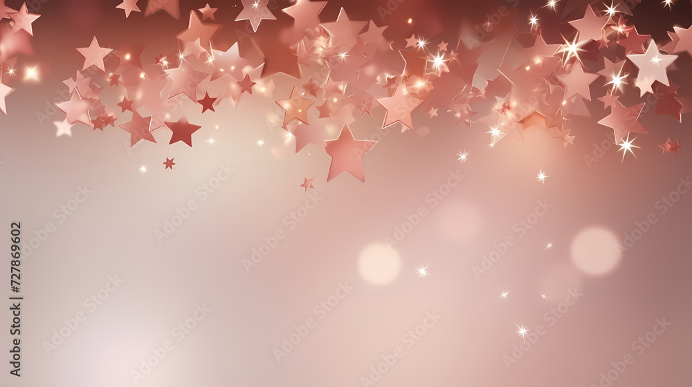 Fototapeta premium Flat lay composition for festive background with festive decorations and stars