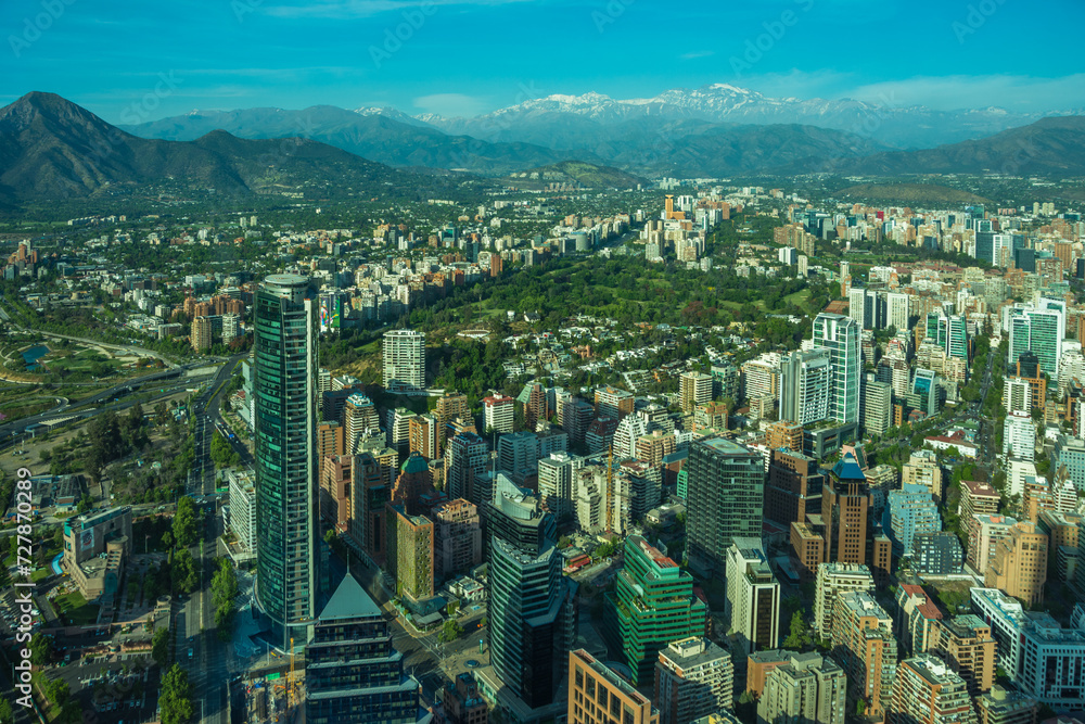 Landscape of Santiago de Chile from the Sky Costanera Observatory ...