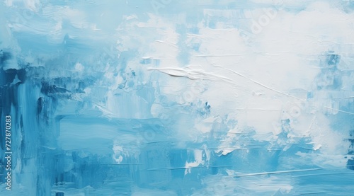 white and blue abstract art painting © Sabina Gahramanova