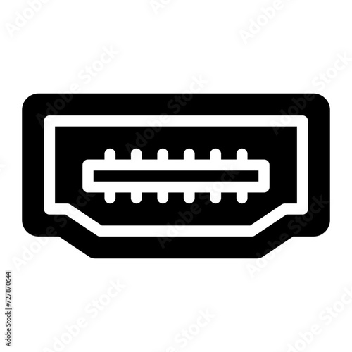 hdmi port glyph icon