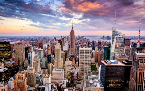 New York city skyscrapers, abstract urban background © Sergiu
