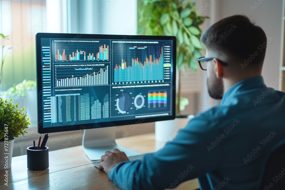 Data Analyst Examining Growth Chart,Strategic Data Analysis for Growth Data Analyst Examining Growth Chart,Strategic Data Analysis for Growth
