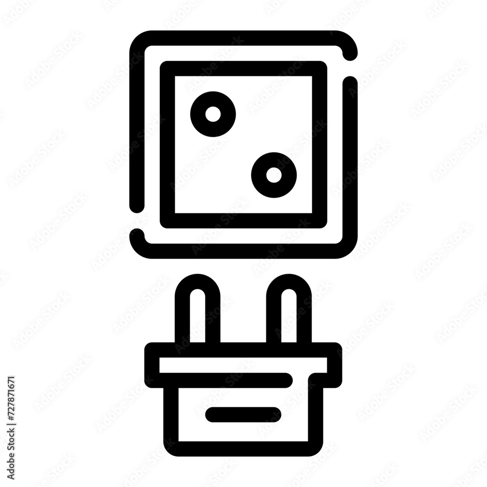 Fototapeta premium socket line icon