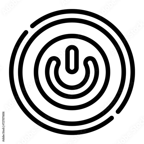 power button line icon