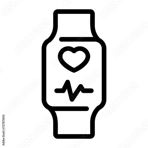 smartwatch line icon