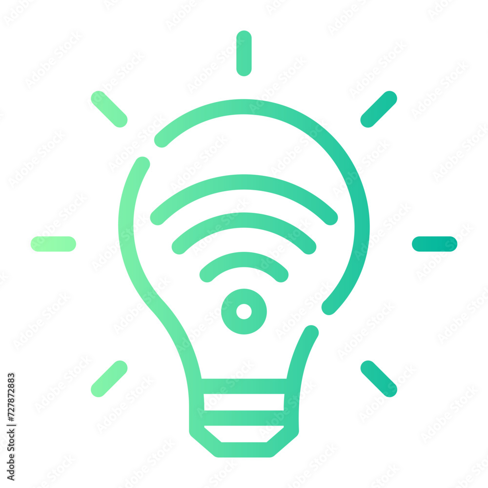 smart bulb gradient icon smart bulb gradient icon