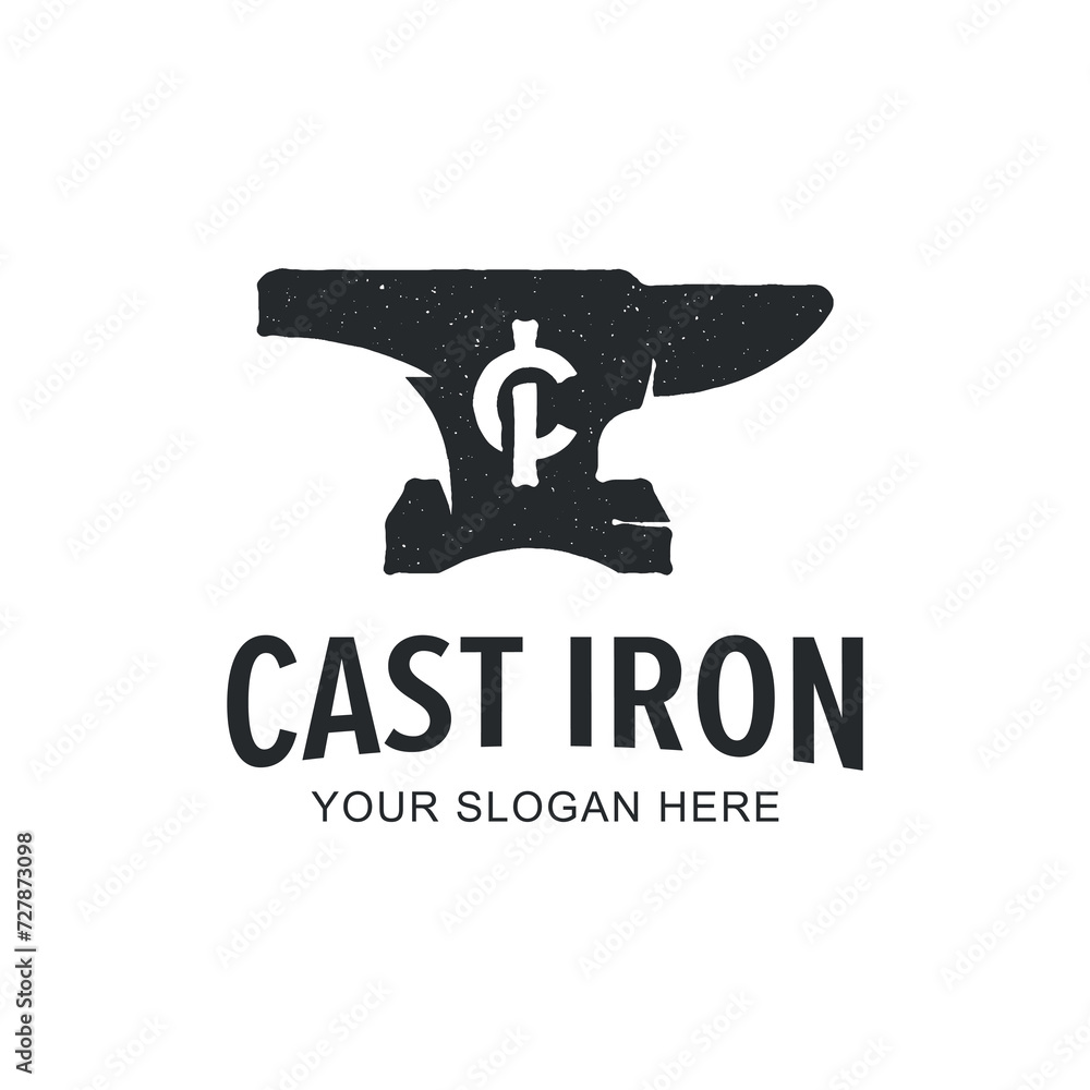 cast iron logo design template cast iron logo design template