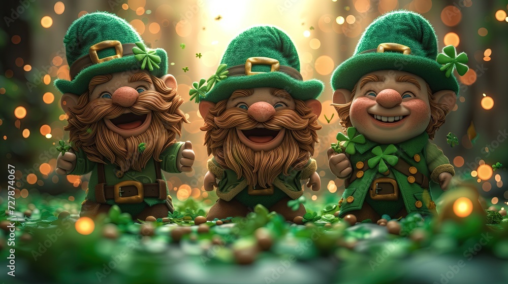 Leprechauns celebrate St. Patrick's Day