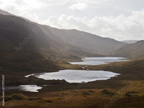 Fotografie Three lochs viewpoint. Isle of Mull. Inner Hebrides. Scotland