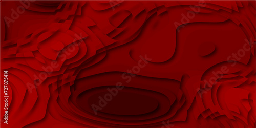  3d render, abstract red broken paper background. red broken paper cut vector art background banner texture. multi layer cutout geometric pattern on vector, Abstract soft white background with waves.