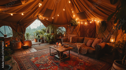 bohemian styled tent