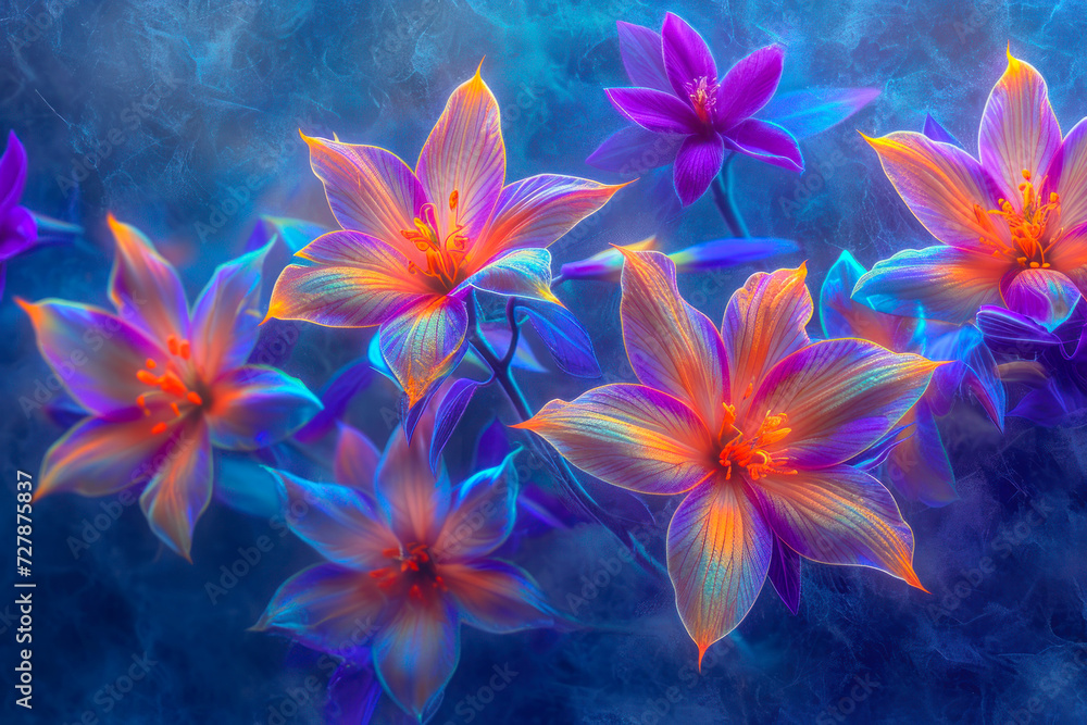 background from magical shining glow flowers. background from magical shining glow flowers.