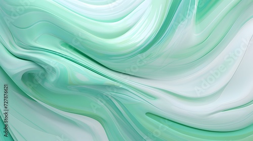 a green and white background with wavy lines