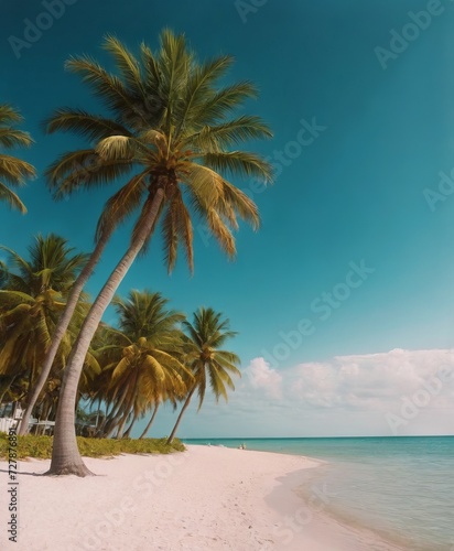 Palm trees on the beach © Volkan