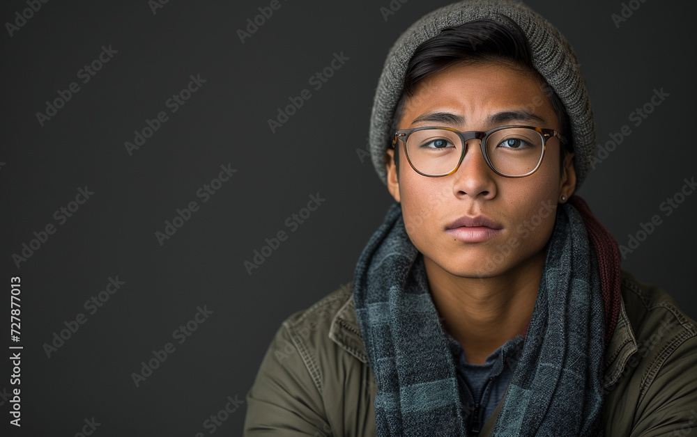 Young Asian Girl in Black Sweater Looking at the Camera Young Asian Girl in Black Sweater Looking at the Camera