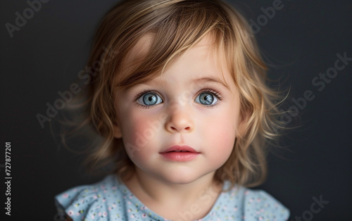 Close Up of a Child With Blue Eyes