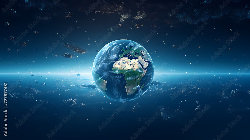 Fototapeta premium Cosmic illustration showing vibrant cosmic background