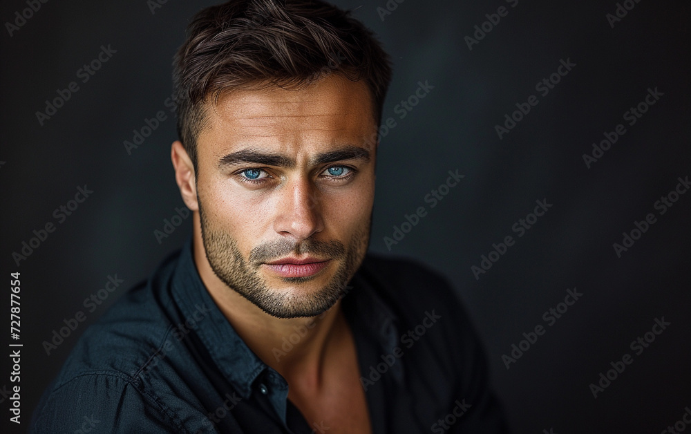 Close Up of a Person Wearing a Black Shirt