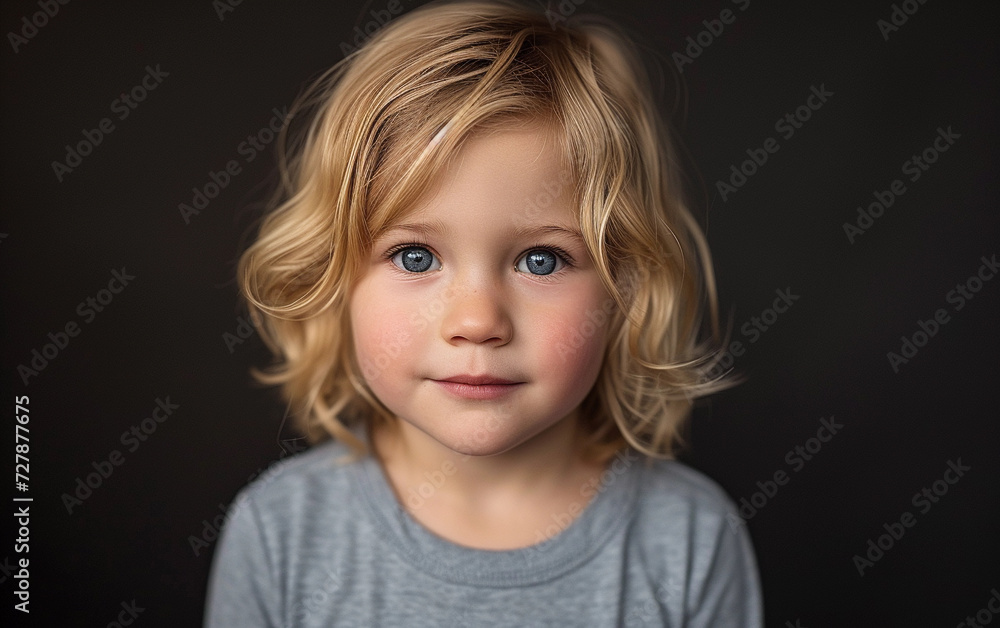 Young Blonde Girl With Blue Eyes Young Blonde Girl With Blue Eyes