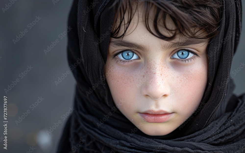 Close-Up Portrait of a Child With Blue Eyes Close-Up Portrait of a Child With Blue Eyes