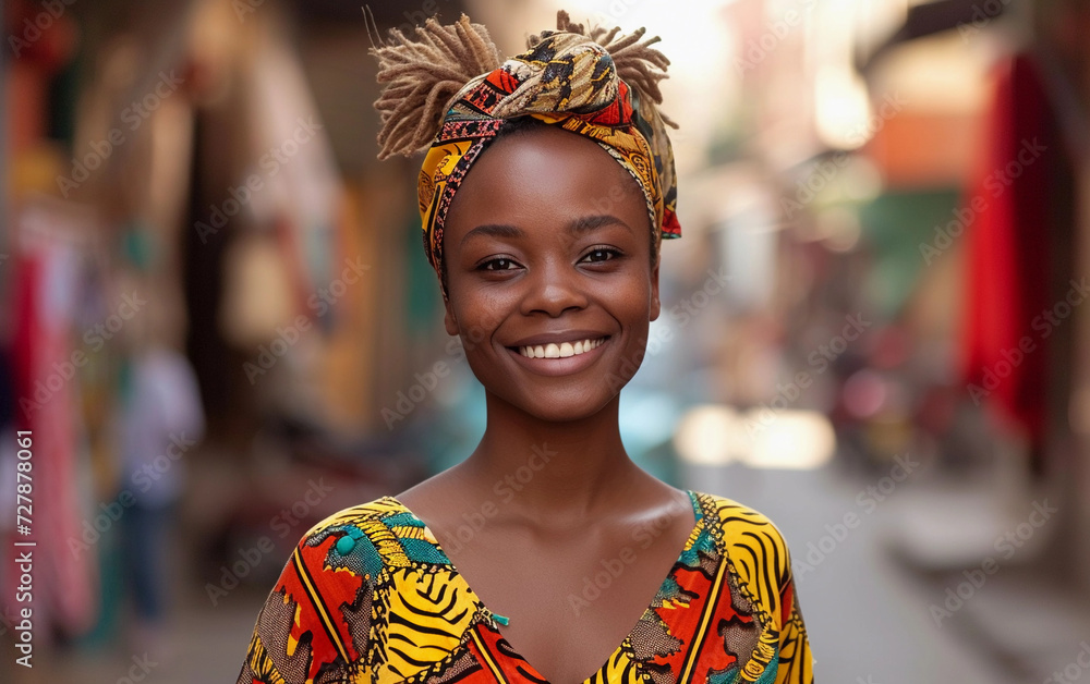 Multiracial Woman With Dreadlocks Standing on a Street
