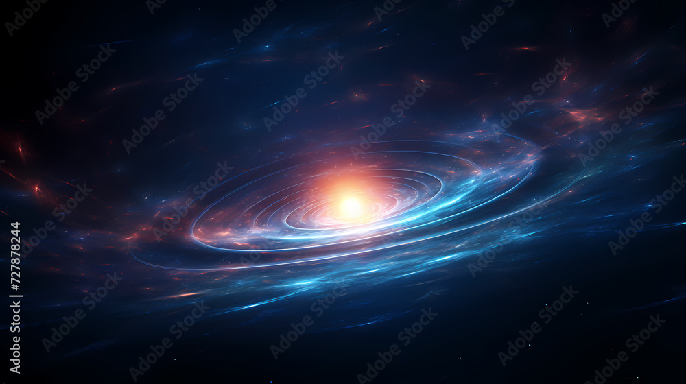 Fototapeta premium Cosmic illustration showing vibrant cosmic background