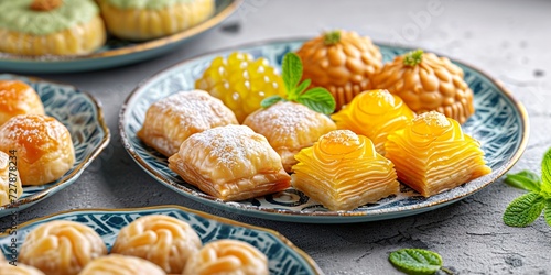 dessert with oranges and sugar HD 8K wallpaper Stock Photographic Image