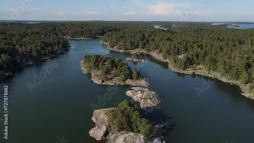 Aerial view of Porkkala National Park in Espoo, southern Finland. photo