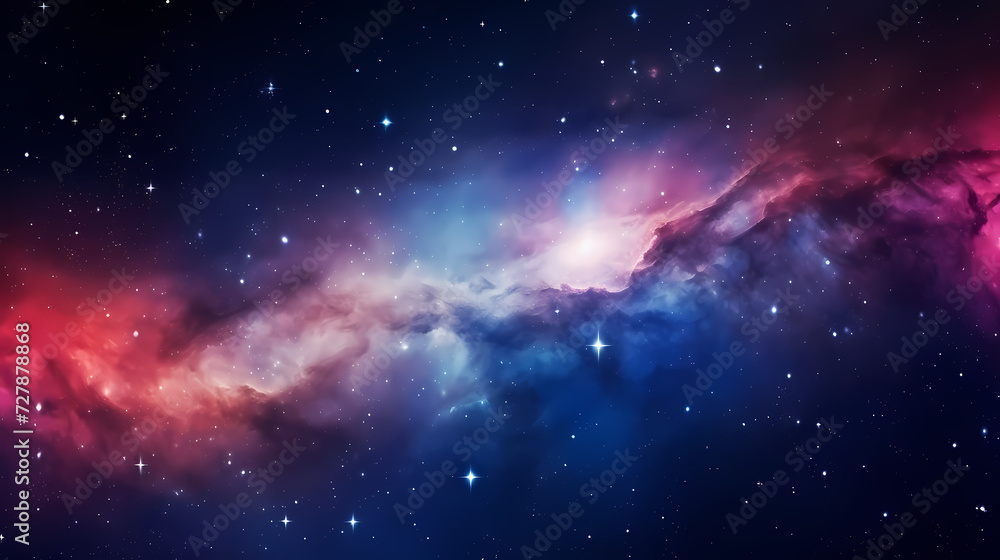 Obraz premium Cosmic illustration showing vibrant cosmic background
