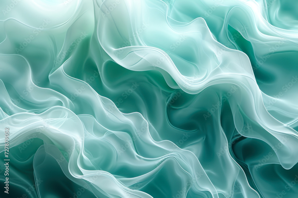 Obraz premium aquamarine blue silk airy tulle.
