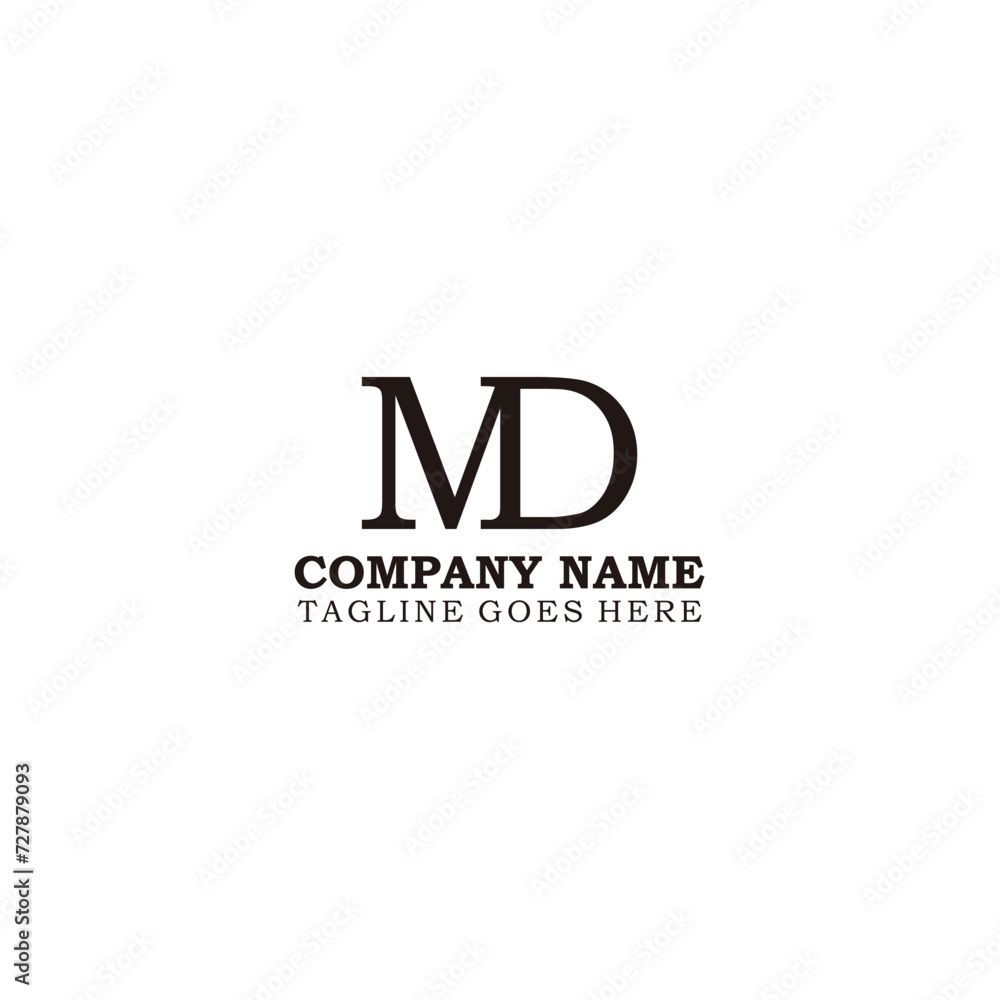 MD Logo Design simple concept vector template Stock Vector | Adobe Stock