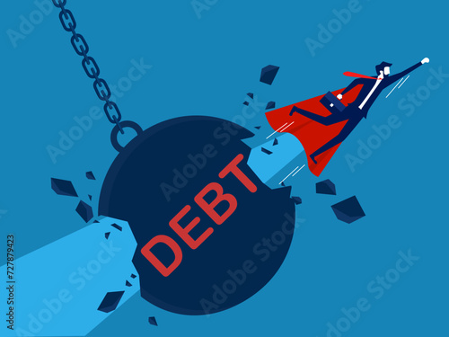 Freedom to repay debts vector