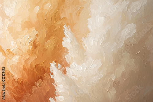 white gold canvas smeared with paints.