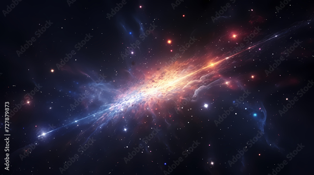 Cosmic illustration showing vibrant cosmic background Cosmic illustration showing vibrant cosmic background