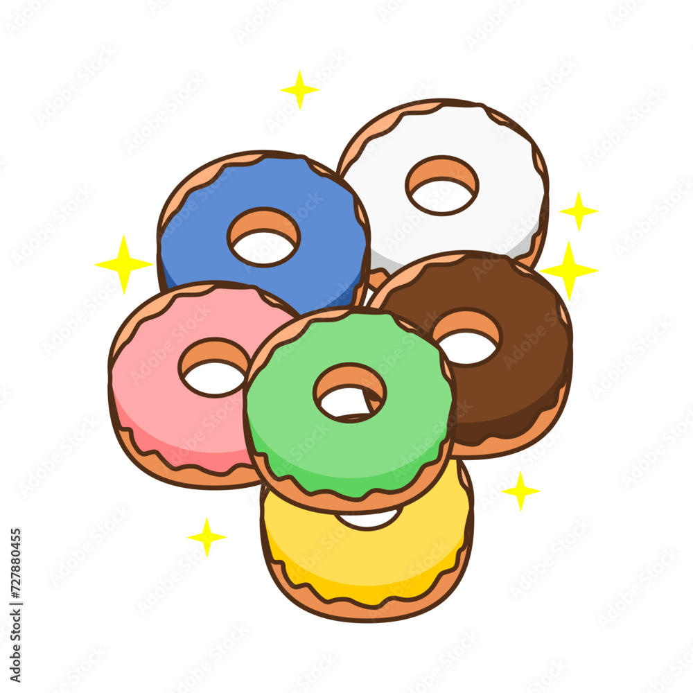 Obraz premium food vector design of a cake with many flavors