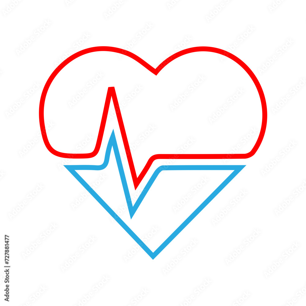 heart beat pulse line icon for medical heart beat pulse line icon for medical