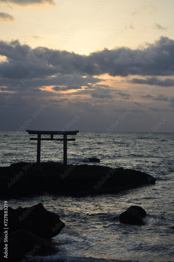 Oarai shrine, Pacific ocean, Ibaraki, Japan Oarai shrine, Pacific ocean, Ibaraki, Japan