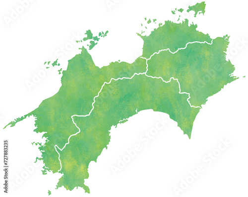 四国地方 県境あり