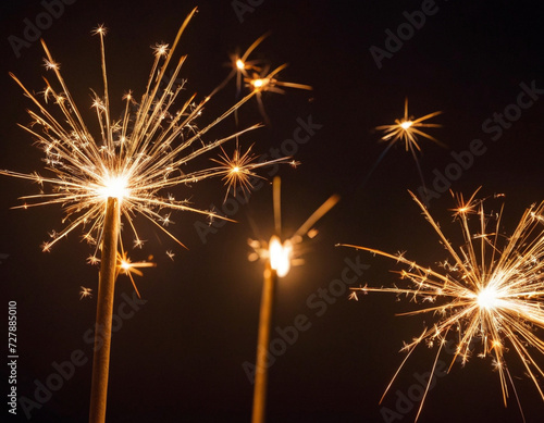 fireworks on the night sky sparkler on a black background holiday black background with glitter