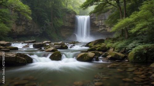 waterfall in the forest © Anam