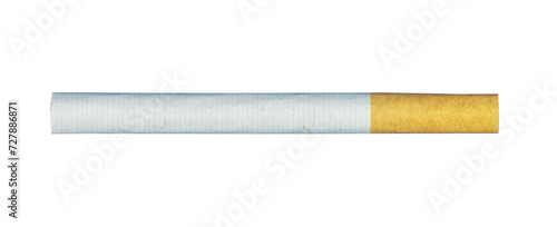 cigarette with yellow filter isolated