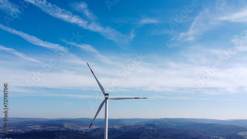 Wind turbines, green future with wind energy