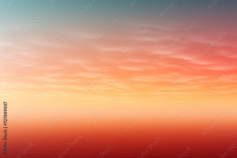 Fototapeta premium A gradient of warm tones transitioning from sunrise to sunset, serving as a versatile and atmospheric background for various text themes. Generative Ai.