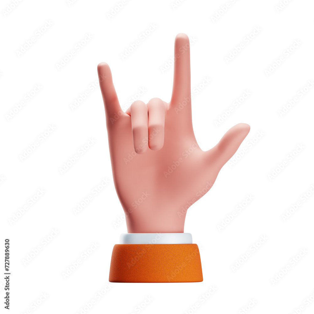 Obraz premium 3D illustration of rock hand