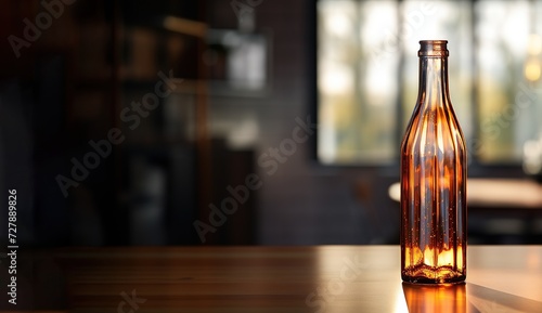 brownish bottle on the table