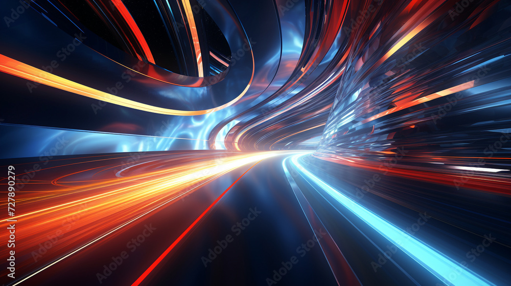 Abstract wavy shapes in colourful line curve motion graphic style Abstract wavy shapes in colourful line curve motion graphic style