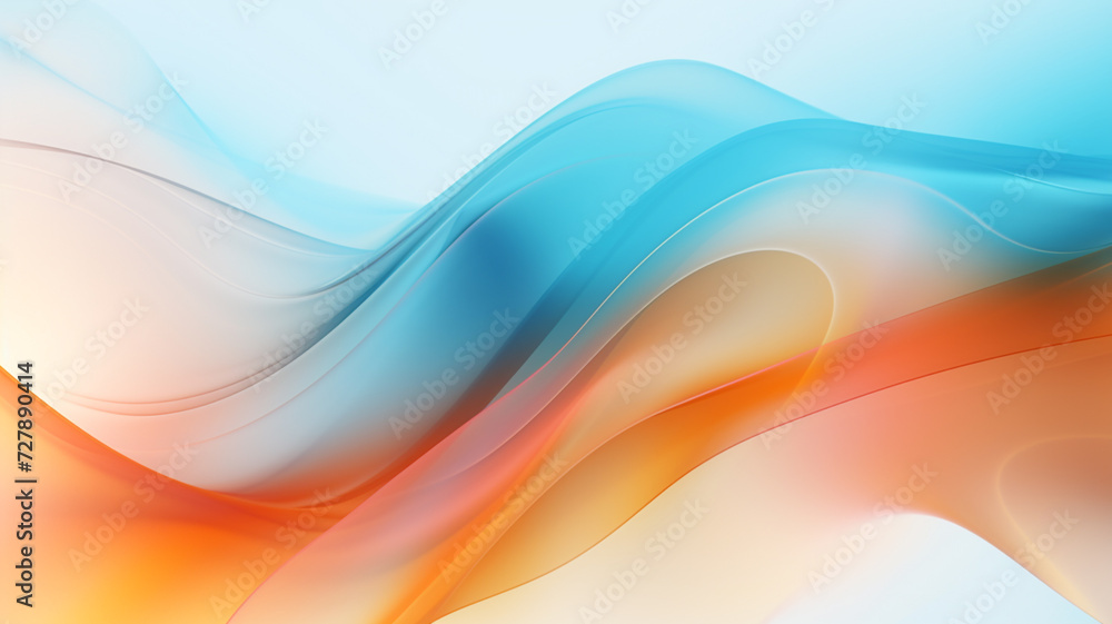 Obraz premium Abstract wavy shapes in colourful line curve motion graphic style
