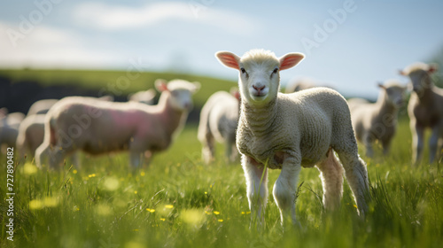  flock of merino sheep grazing in vineyard © Marukhsoomro